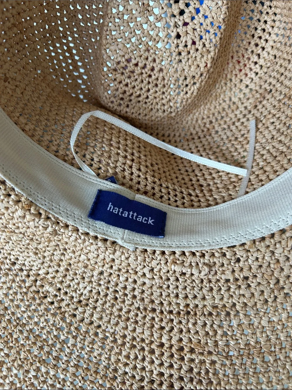 Hat Attack Woven Straw Sun Hat with Pale Pink Band